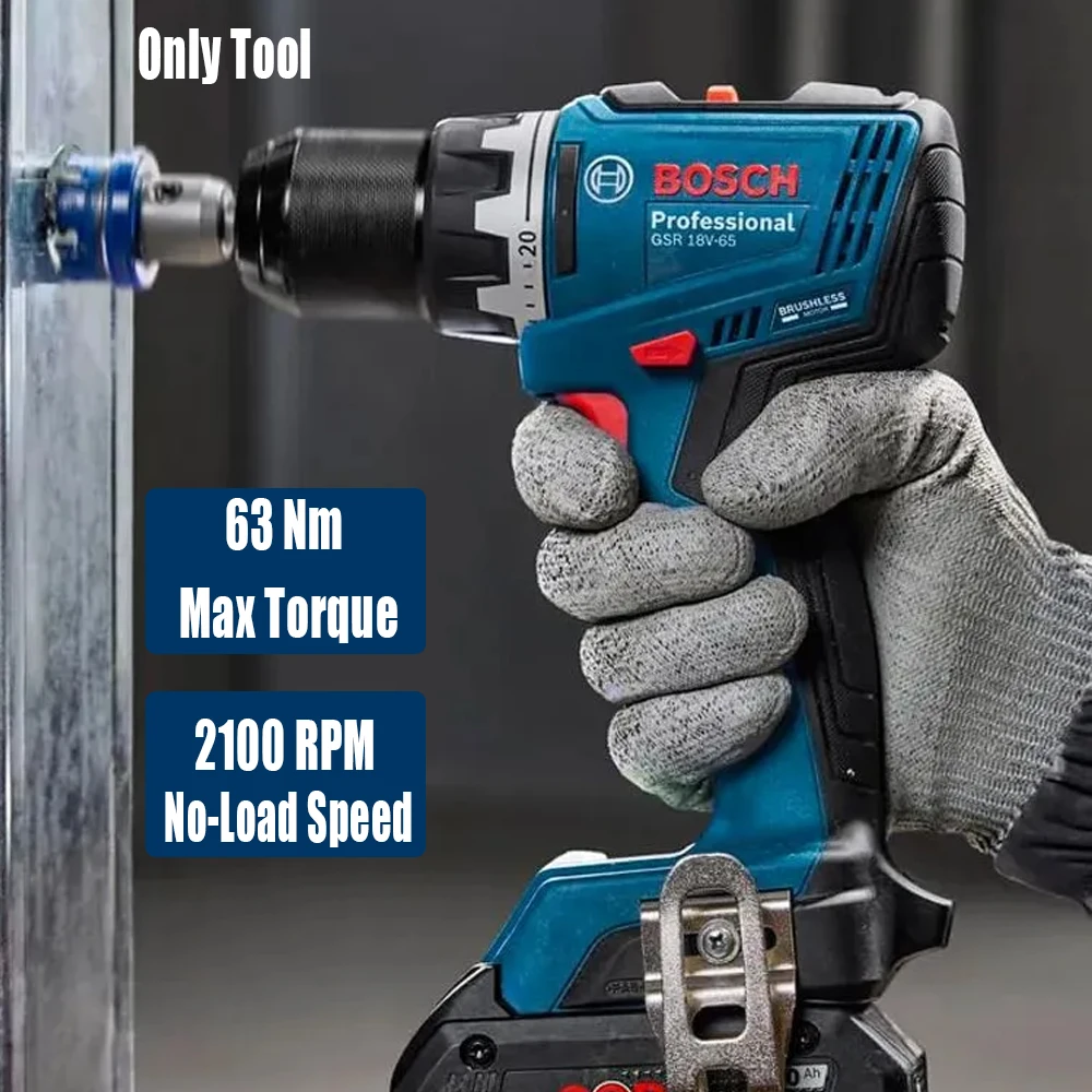 Power Tools Woodworking - Bosch GSR 18V-65 Borstelloze Elektrische Boormachine