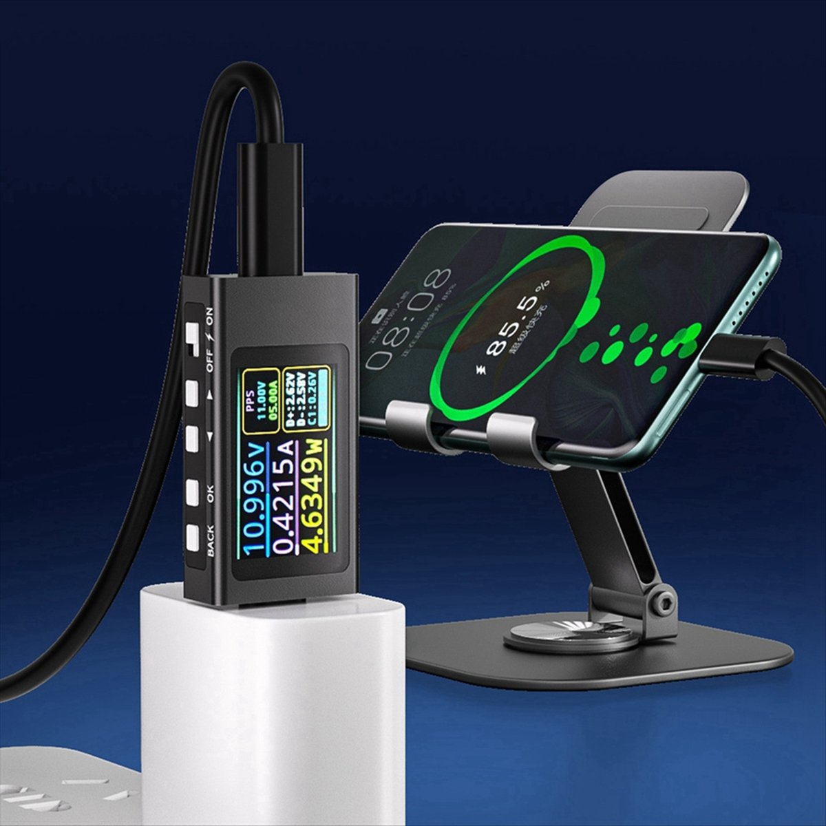 Power Tools Voltage - BaoBao-KWS-X1 vermogensmeter Type-C tester Multifunctioneel digitaal