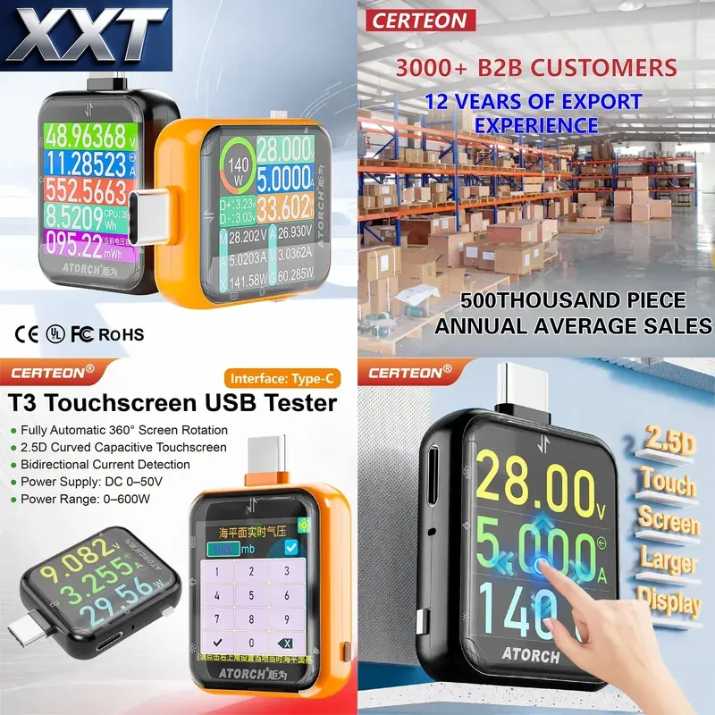 Power Tools Voltage - XXT T3 USB-C Powermeter Tester 600W